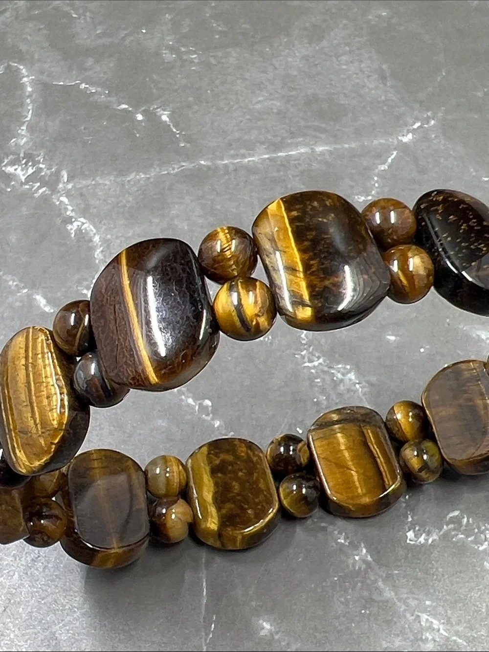 Natural Tiger Eye Beaded Bracelet